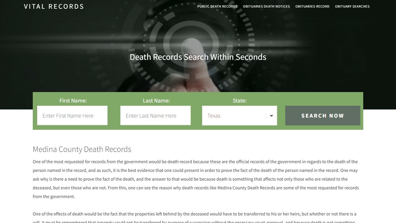 Medina County Death Records | Enter Name and Search|14 ...